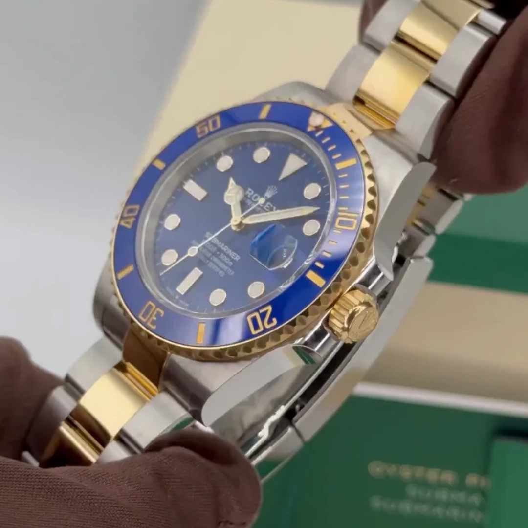 R.Submariner Gold Steel Blue Dial 41mm